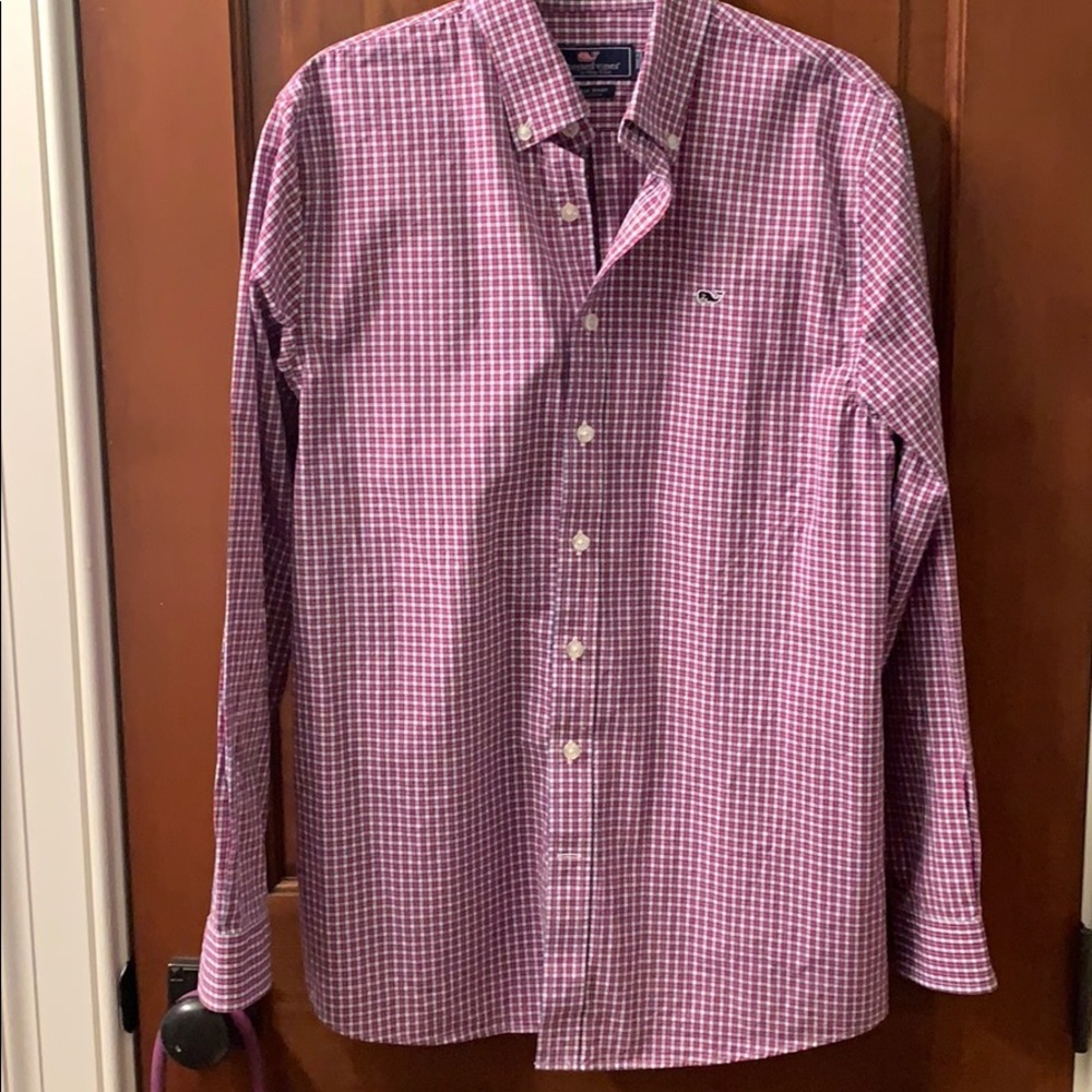 EUC boys vineyard vines plaid whale shirt - Picture 5 of 6